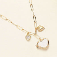 Heart Locket Charm Necklace