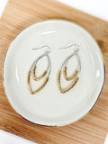 Layered Teardrop Mixed Metal Earrings
