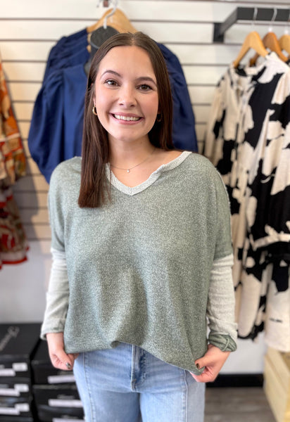 Olive Cozy Top