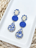 Woven Raffia Teardrop Earrings