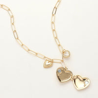 Heart Locket Charm Necklace