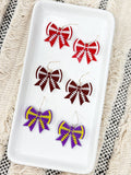 Football Bow Earrings