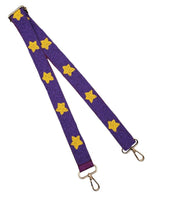 Beaded Star Purse Strap Purple And Gold