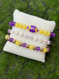 Purple & Gold Babe Bracelet Set