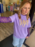 Game Day Polka Dot Mesh Top