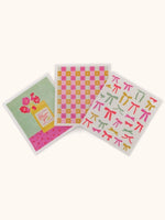 Do-It-All Reusable Dishcloths- Checks & Bows Set