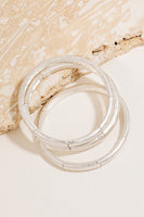 Worn Metallic Bangle Set