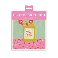 Do-It-All Reusable Dishcloths- Checks & Bows Set