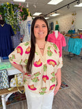 Ocean Blooms Tops