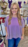 Boxy Stripe Ribbed Short Sleeve Top