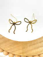 Hammered Bow Earrings