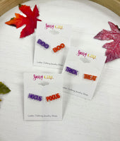 Halloween Glitter Studs