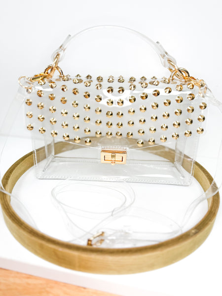 Studded Beauty Clear Bag