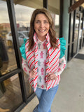 Candy Stripe Puffer Vest