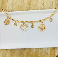 Heart on My Sleeve Charm Bracelet