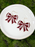 Football Bow Earrings
