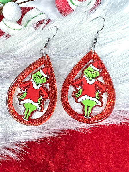 Christmas Grinch Earrings