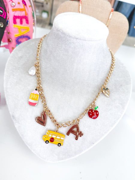 Back to School Charm Necklace