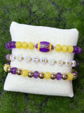 Purple & Gold Babe Bracelet Set