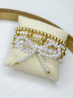 Pearl Bow Bracelet Stack