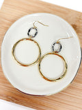 Oval Circle Link Earrings