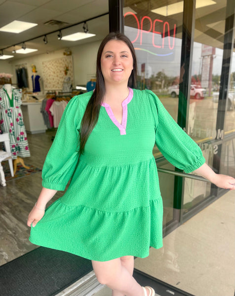 cooper st green dress The Cooper Green Tiered Dress