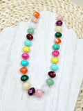Colorful Pebble Beaded Necklace