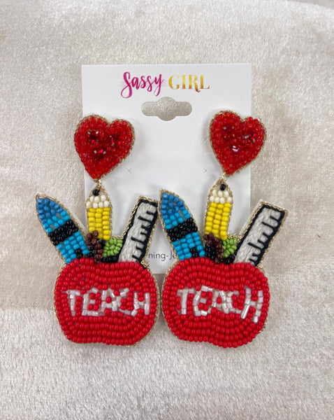 School Supply Earrings