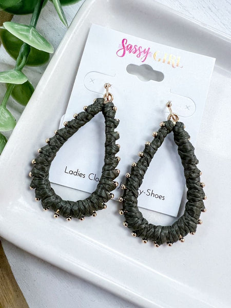 Wrapped Studded Earrings