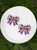 Football Bow Earrings